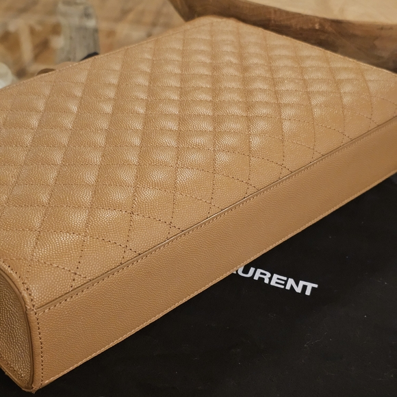 Saint Laurent Tan Quilted Leather Bag - Picture 12 of 16